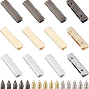 12 Sets Metal Belt Tips with Screws for Bag Straps