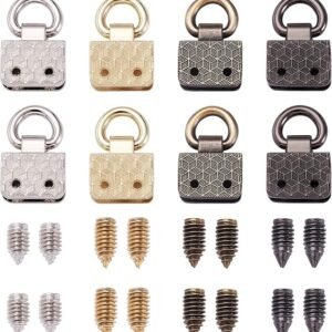 8 Sets Suspension Clasp Bag Locks for Leather Craft Repair