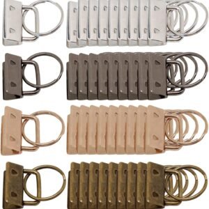 40 Piece Key Fob Hardware Set with Split Rings Wristlets